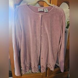 Pink Women's Velvet Sweater